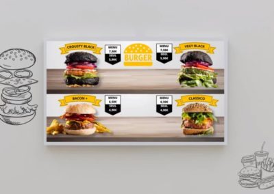 Menu Board Dynamique Burger